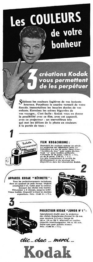 Publicité Kodak 1953
