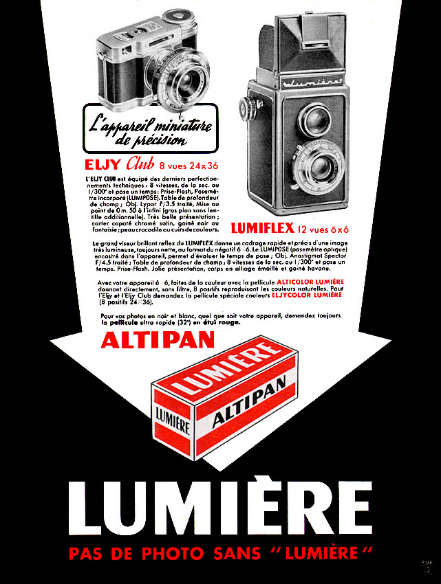 Publicité Lumire 1954
