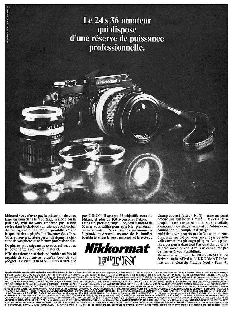 Publicit� Nikon 1969