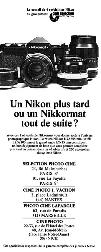 Publicité Nikon 1973