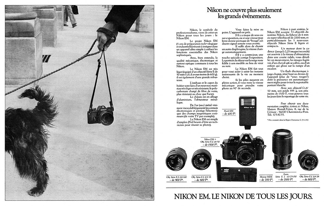 Publicité Nikon 1980