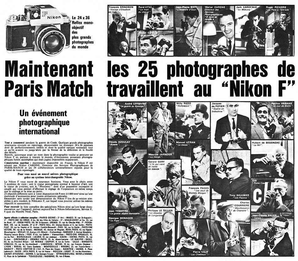 Publicité Nikon 1964