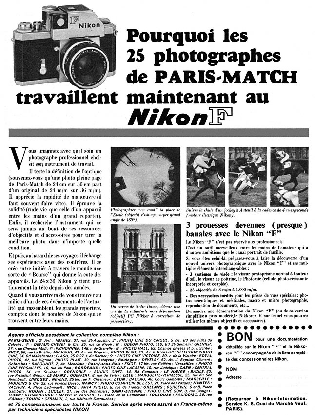 Publicité Nikon 1964