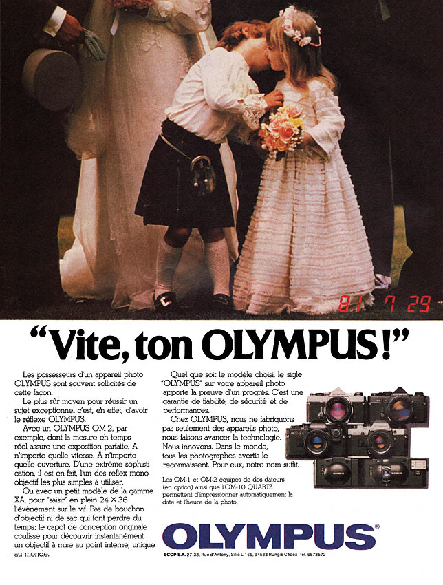 Publicité Olympus 1982