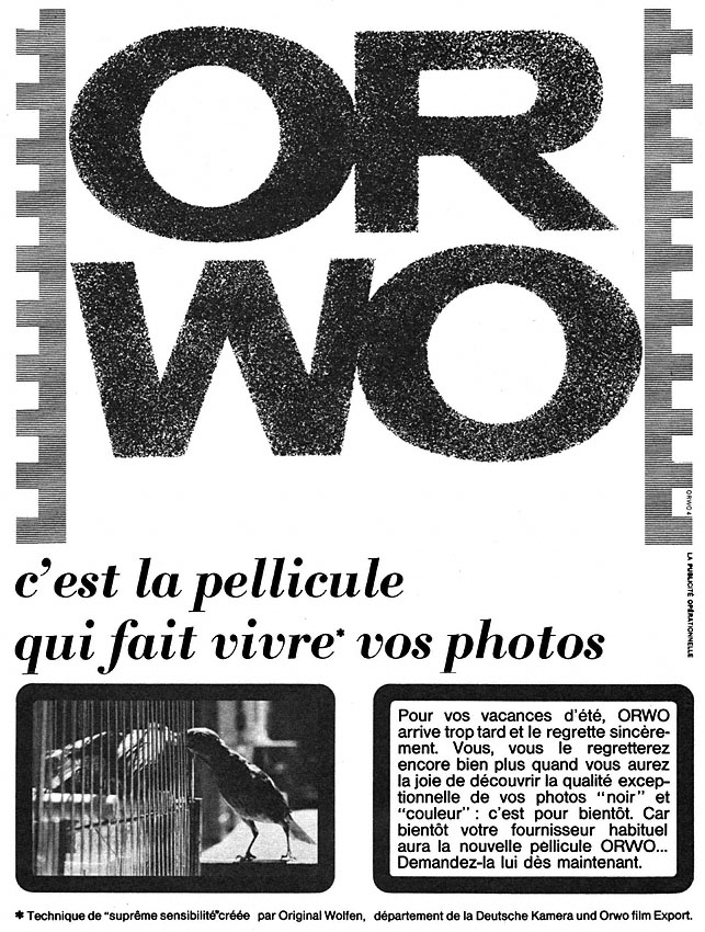 Publicité Orwo 1965