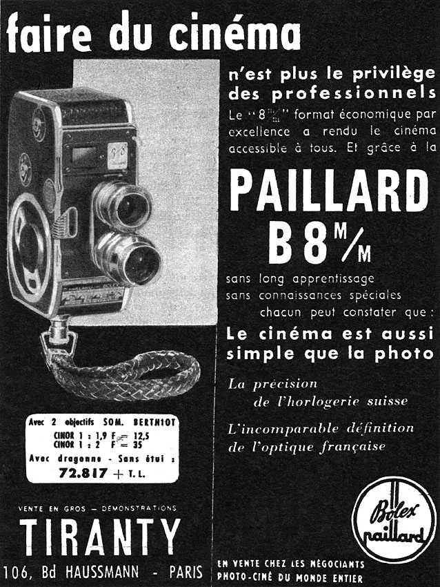 Publicité Paillard 1956