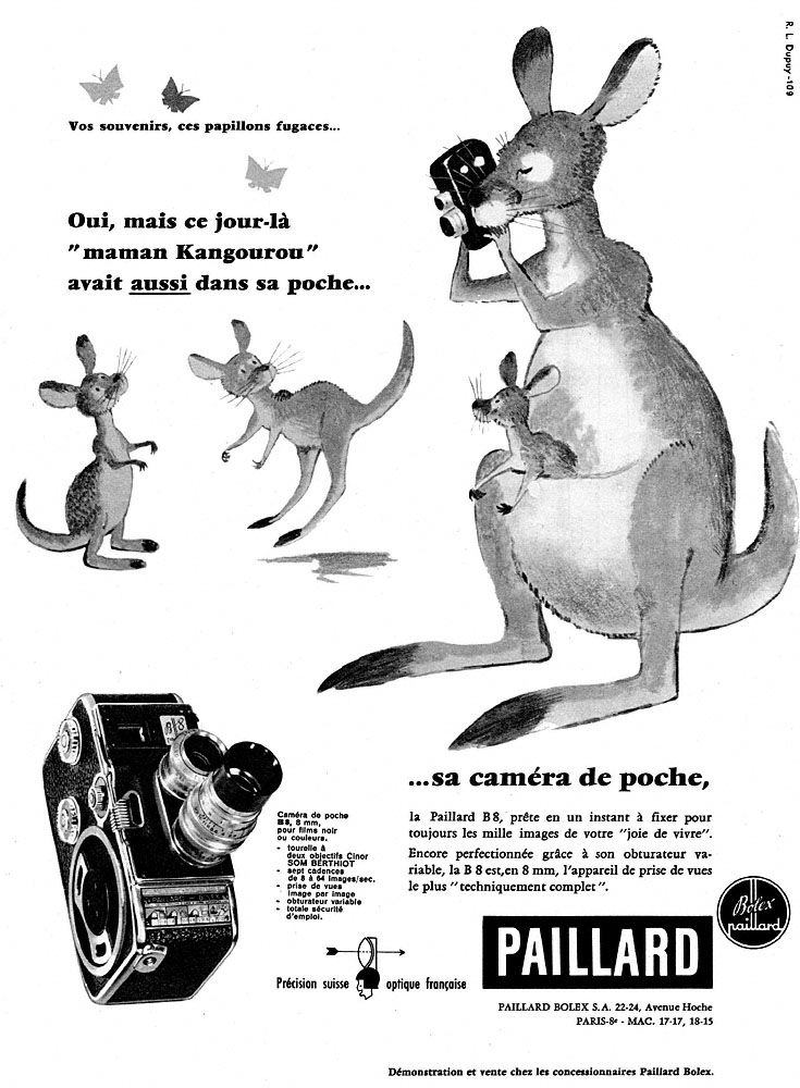 Publicité Paillard 1958