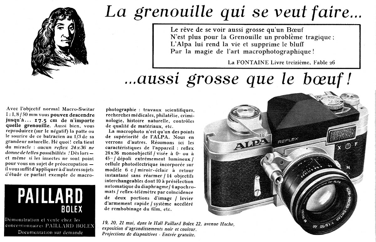 Publicité Paillard 1962