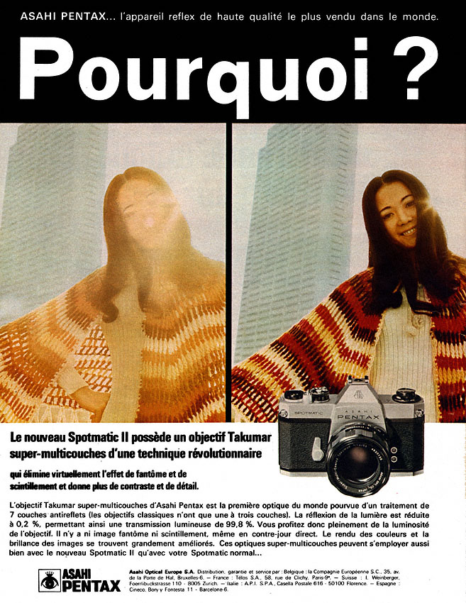Publicité Pentax 1971