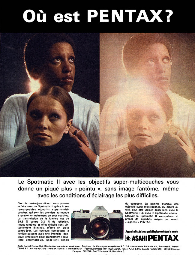 Publicité Pentax 1972