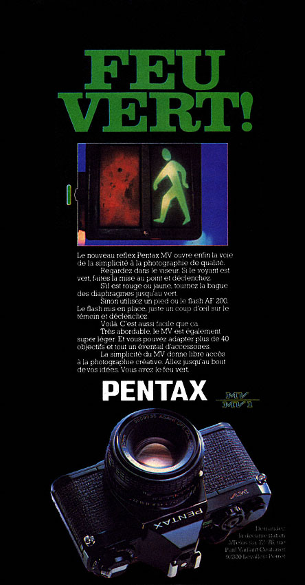 Publicité Pentax 1980