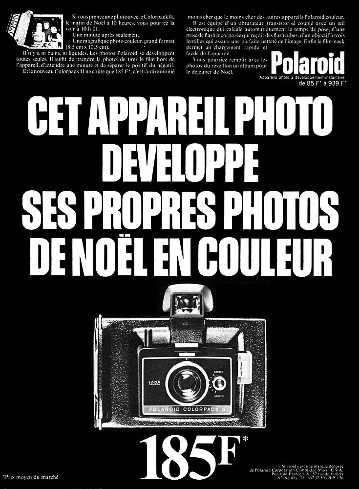Publicit� Polaroid 1969