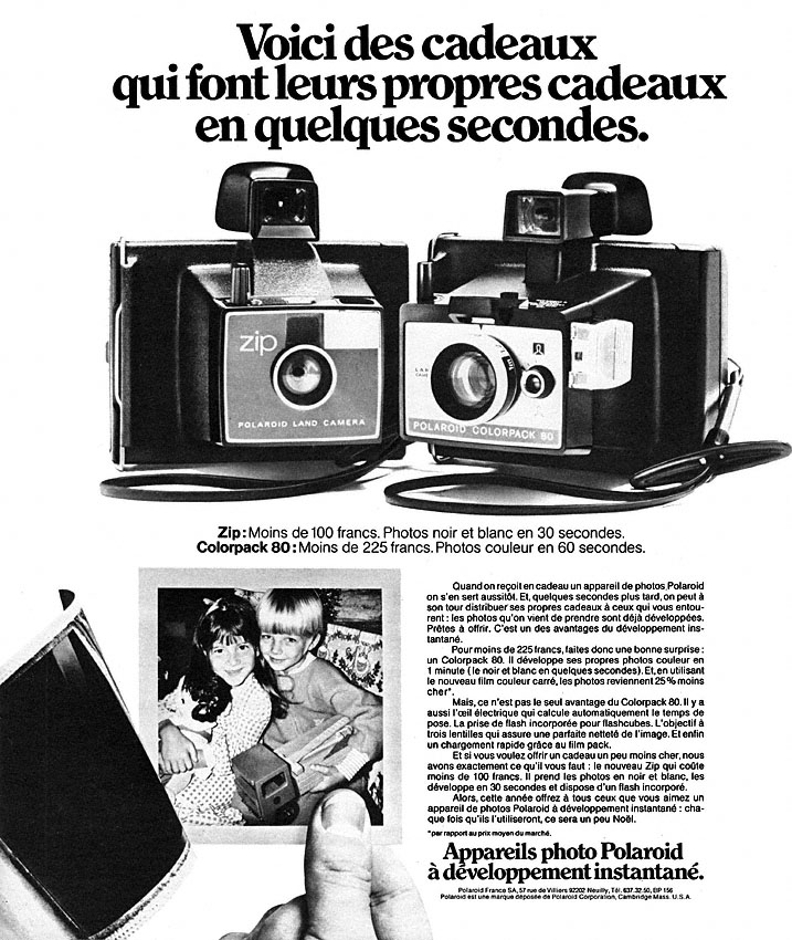 Publicité Polaroid 1972