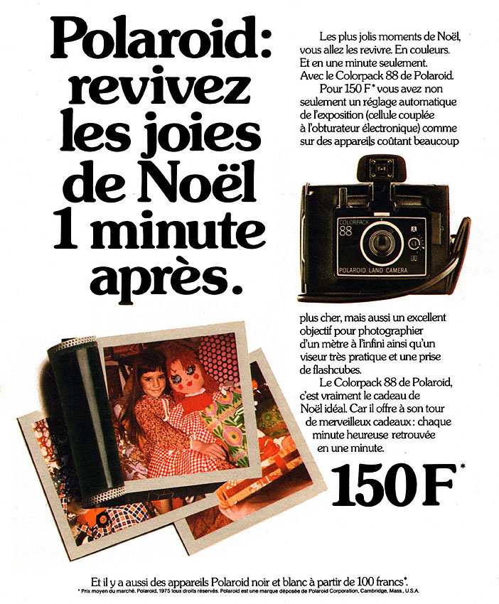 Publicité Polaroid 1975