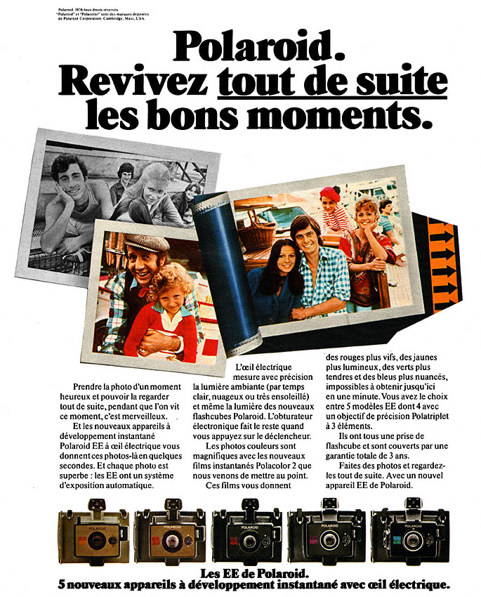 Publicité Polaroid 1976