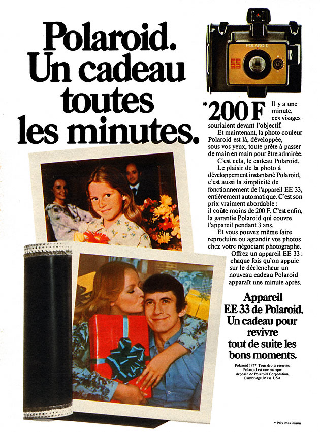 Publicité Polaroid 1977