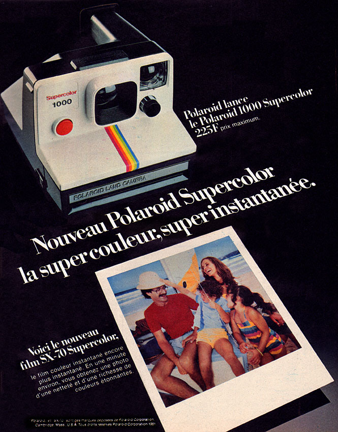 Publicité Polaroid 1981