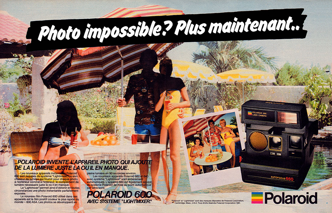 Publicité Polaroid 1981