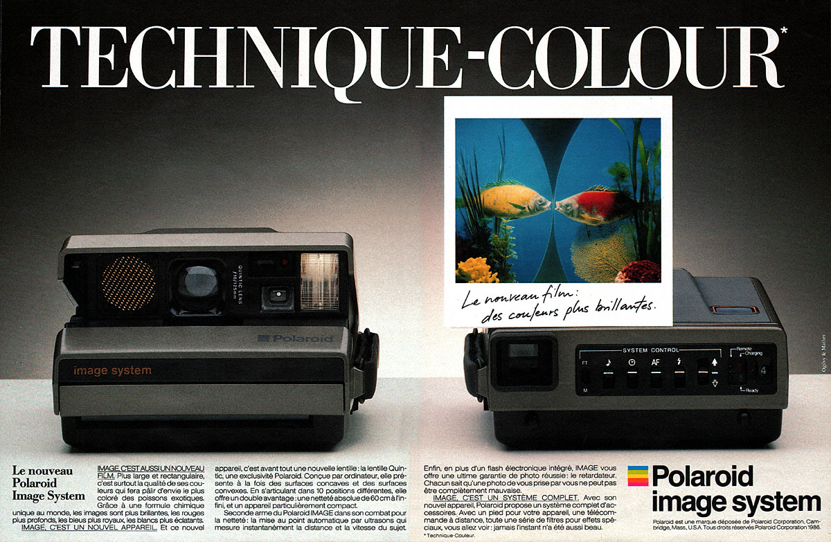 Publicité Polaroid 1986