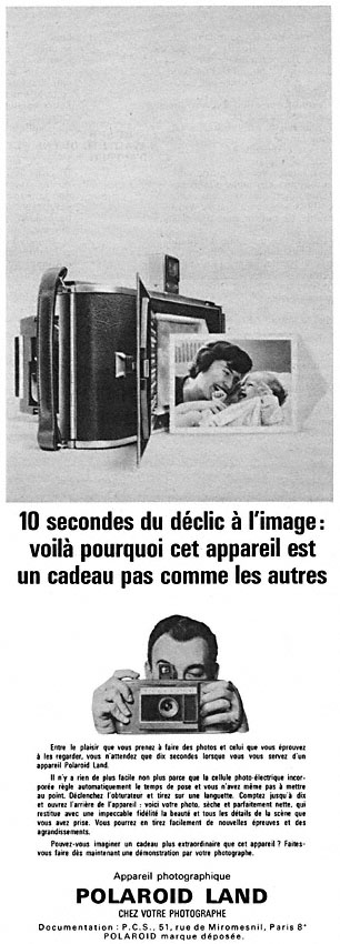 Publicité Polaroid 1962