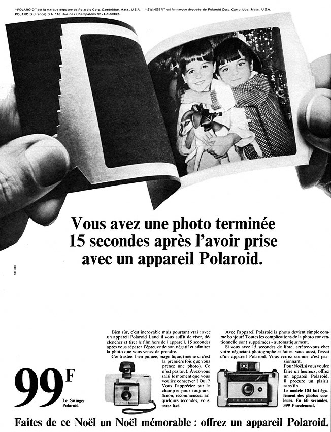 Publicité Polaroid 1966