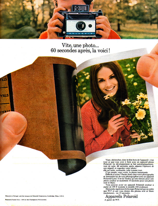 Publicité Polaroid 1968