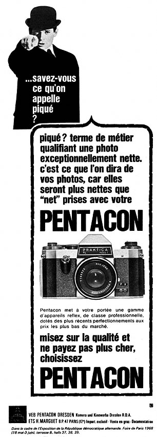 Publicité Praktica 1968