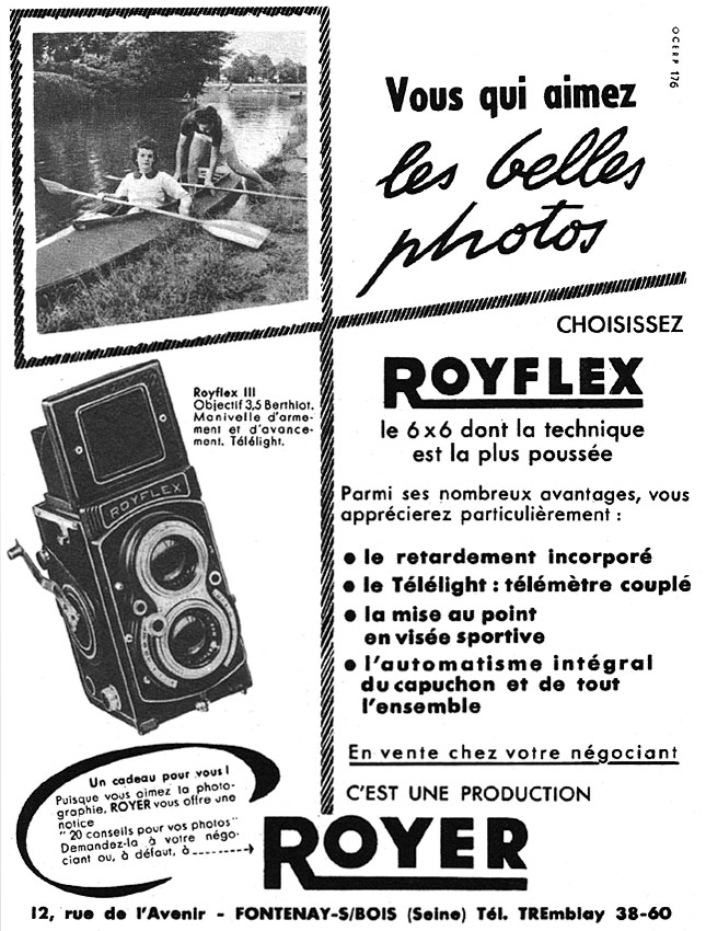 Publicité Royer 1956