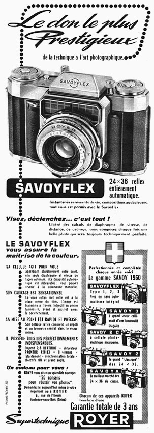 Publicité Royer 1960