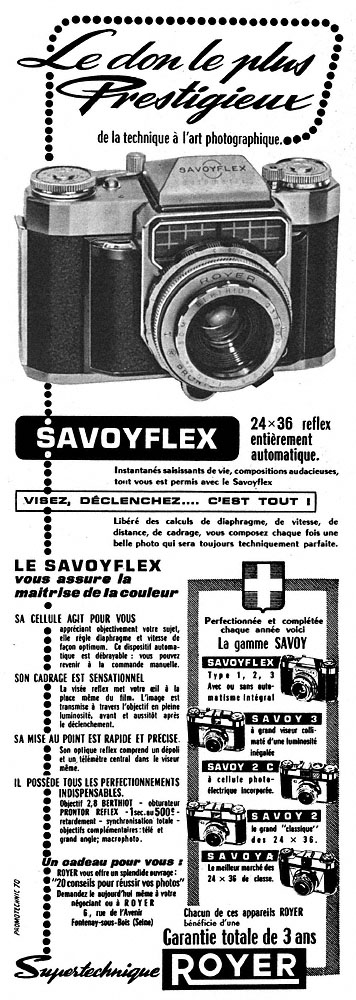 Publicité Royer 1961