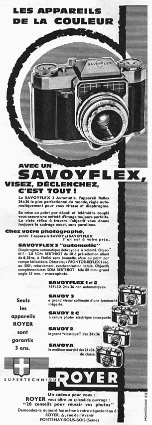 Publicité Royer 1961