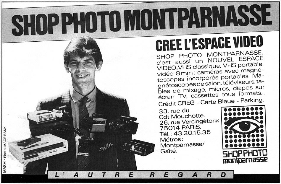 Publicité Shop Photo 1985