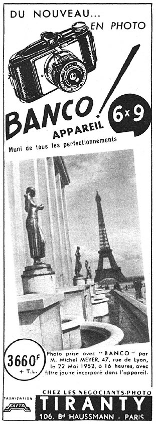 Publicité Tiranty 1952