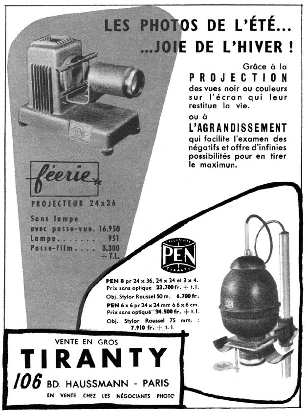 Publicité Tiranty 1954