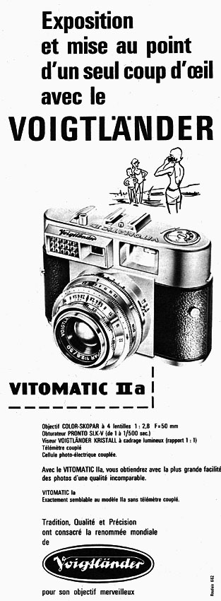 Publicité Voigtlnder 1961