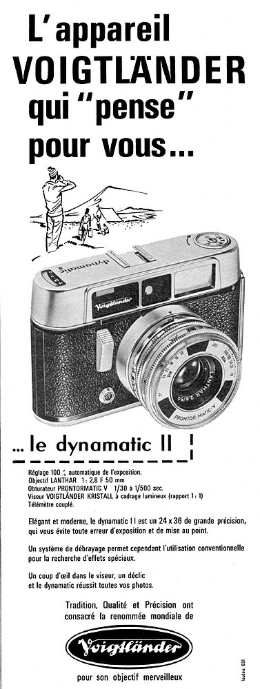 Publicité Voigtlnder 1961