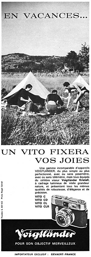 Publicité Voigtlnder 1963