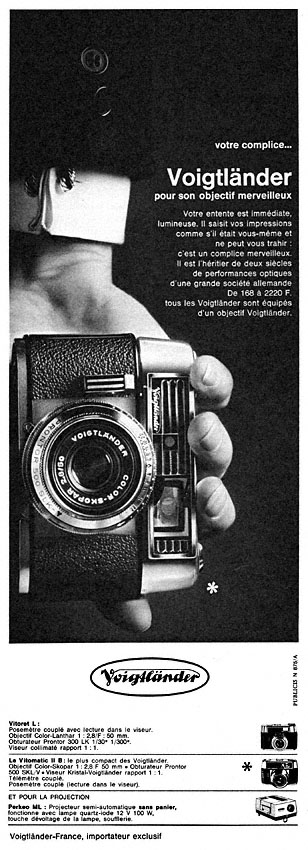 Publicité Voigtlnder 1966