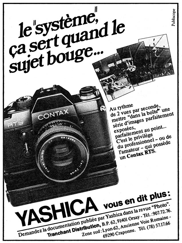 Publicité Yashica 1977