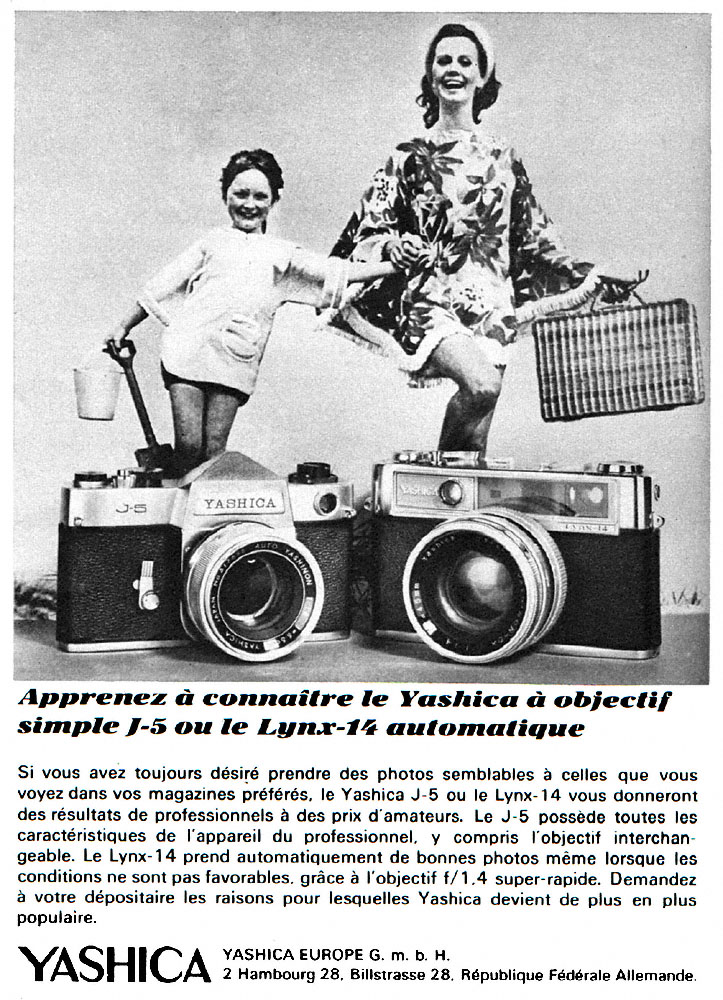 Publicit� Yashica 1966