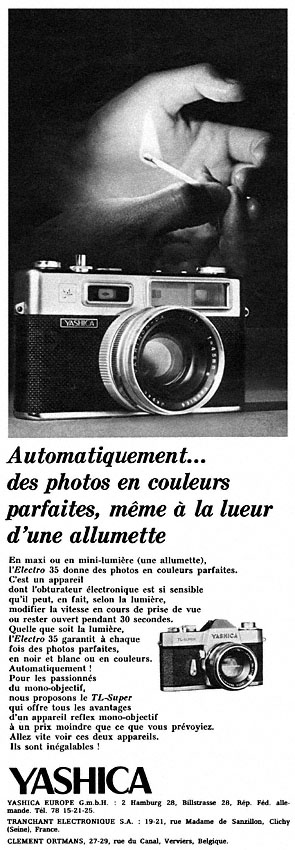 Publicité Yashica 1968