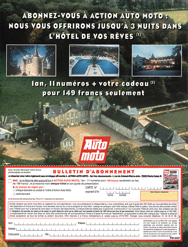Publicité Auto Moto 1997