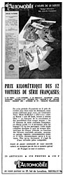 Publicit L'automobile 1959