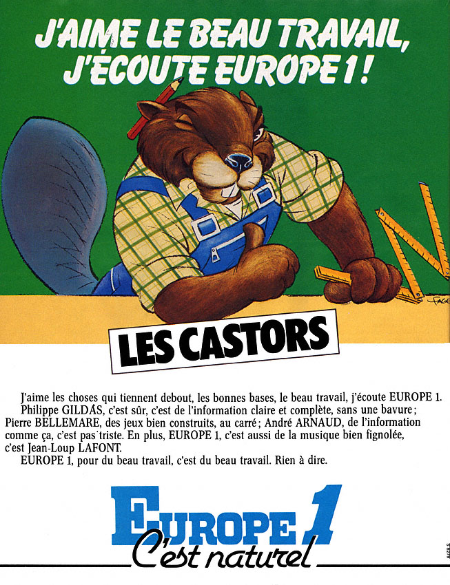 Publicité Europe 1 1980