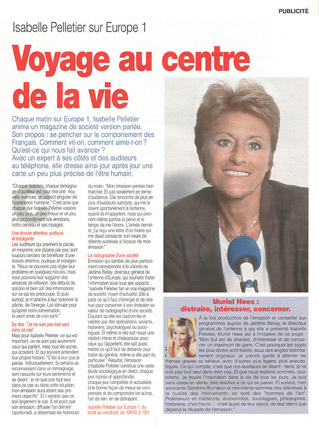 Publicité Europe 1 2000
