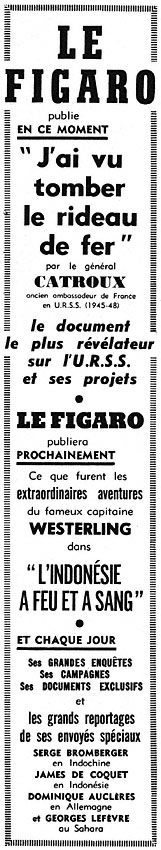 Publicité Le Figaro 1952