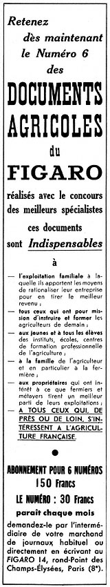 Publicité Le Figaro 1952