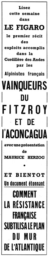 Publicité Le Figaro 1952