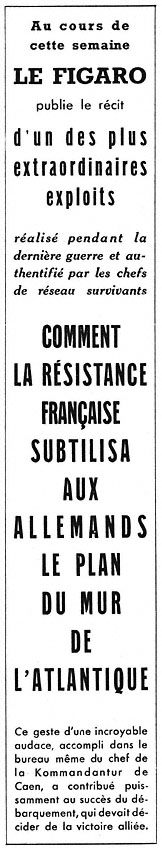 Publicité Le Figaro 1952
