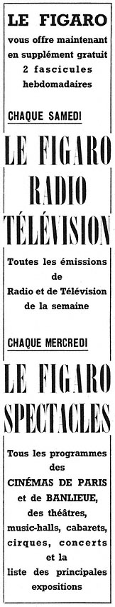 Publicité Le Figaro 1952